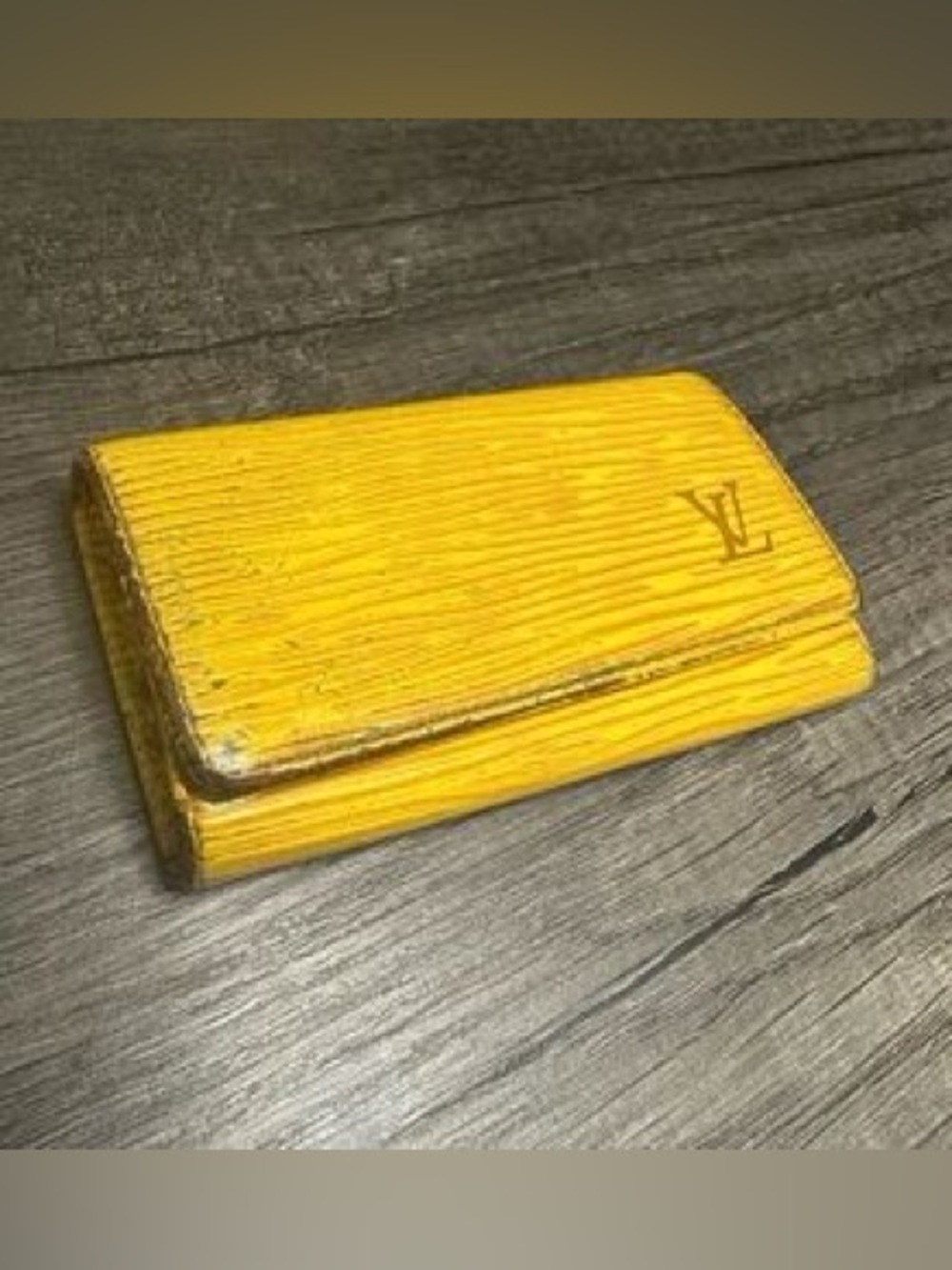 Louis Vuitton Yellow Epi wallet key holder